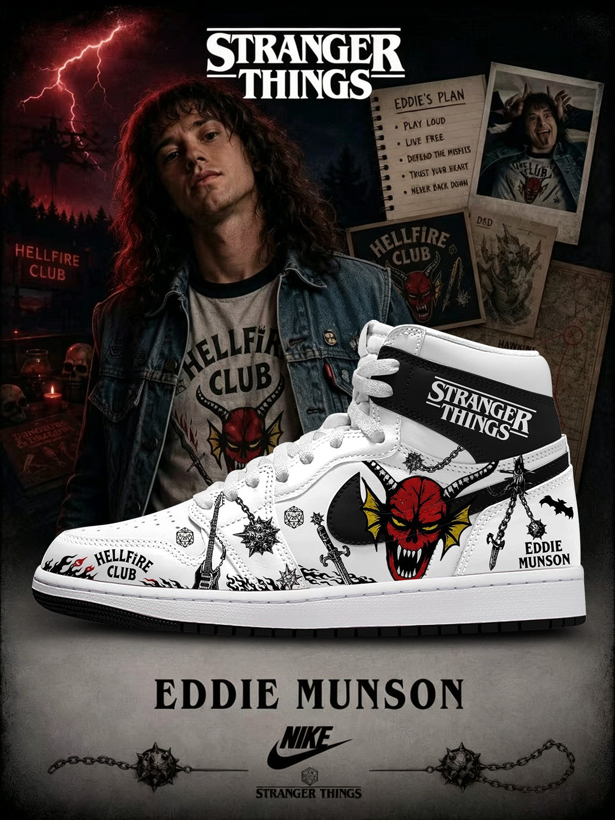 Eddie Munson V.1 Custom High-Top Sneakers