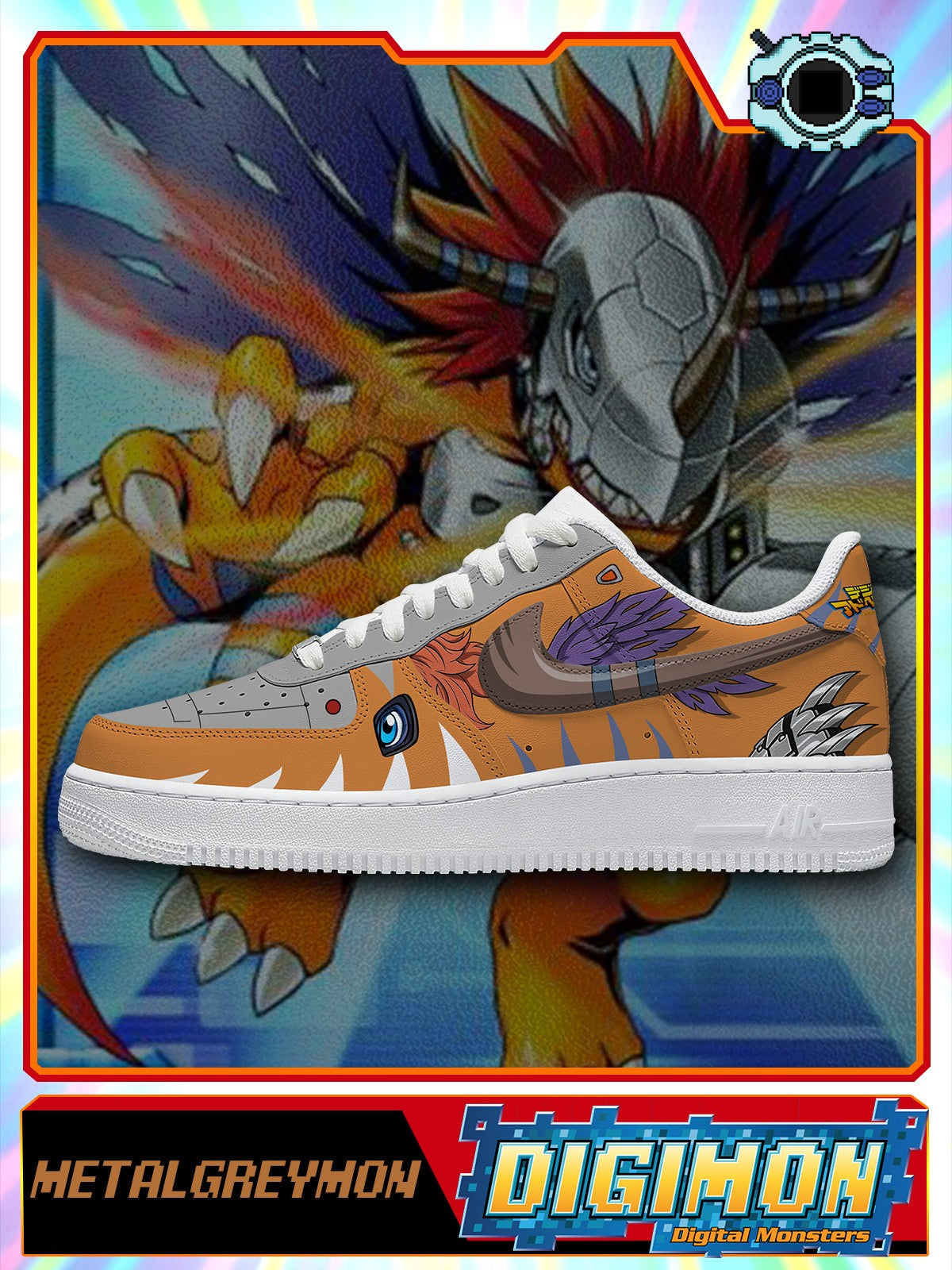 MetalGreymon V.1 Custom Air-Style Sneakers