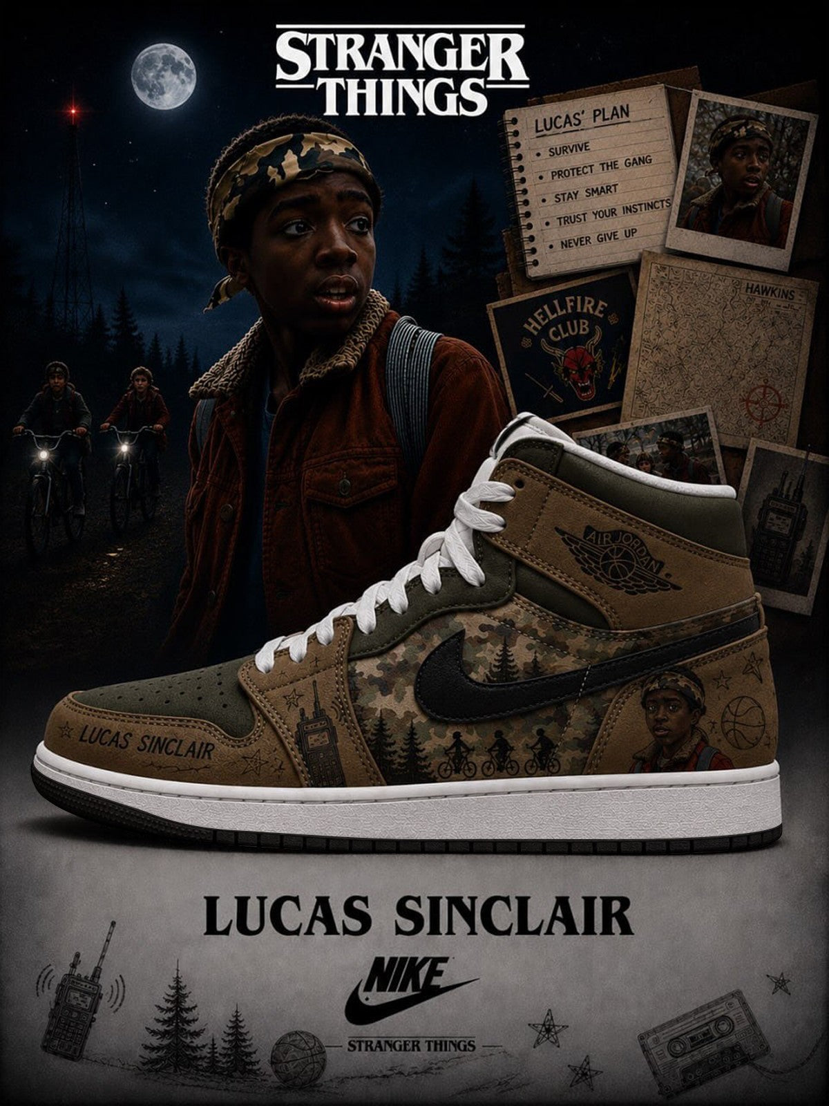 Lucas Sinclair V.1 Custom High-Top Sneakers