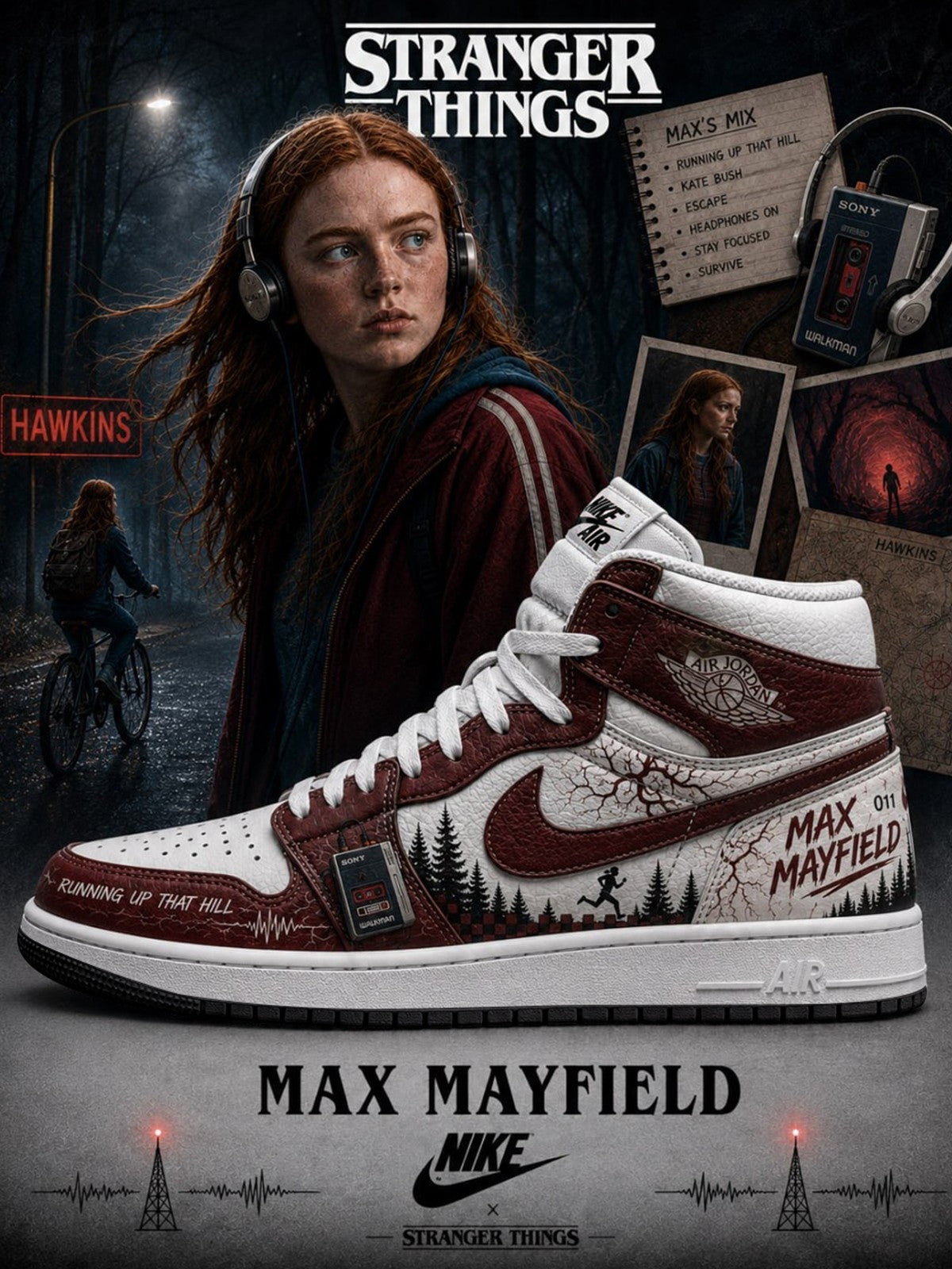 Max Mayfield V.1 Custom High-Top Sneakers