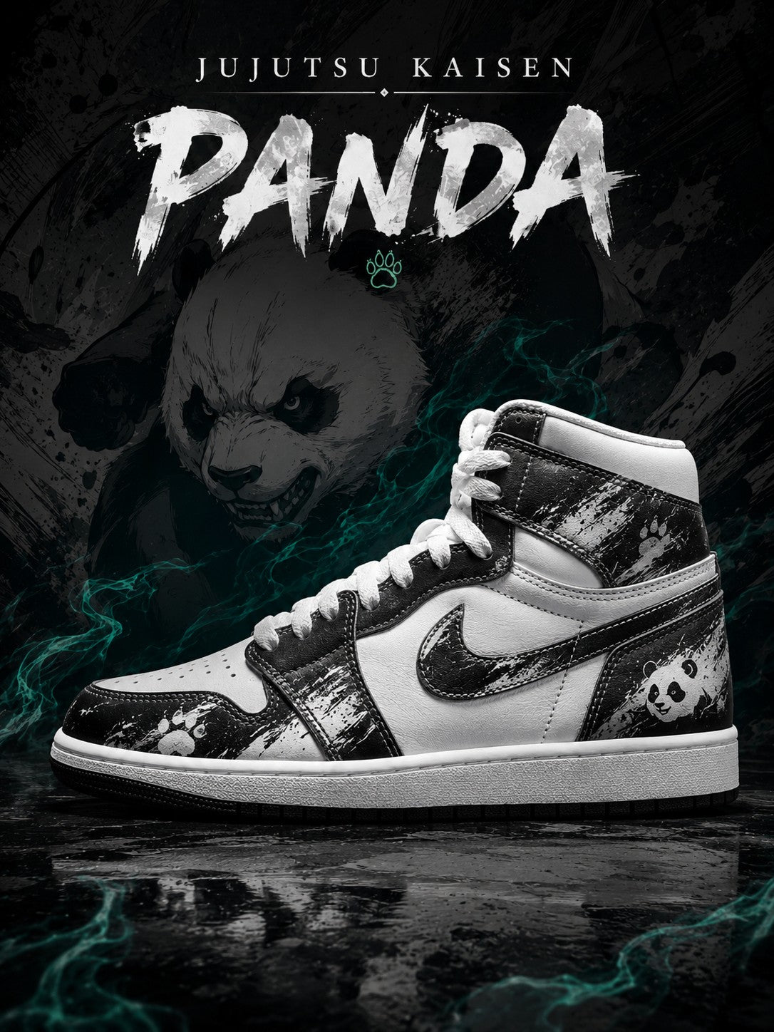 Panda V.1 Custom High-Top Sneakers