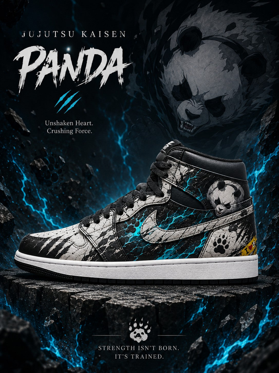 Panda V.2 Custom High-Top Sneakers