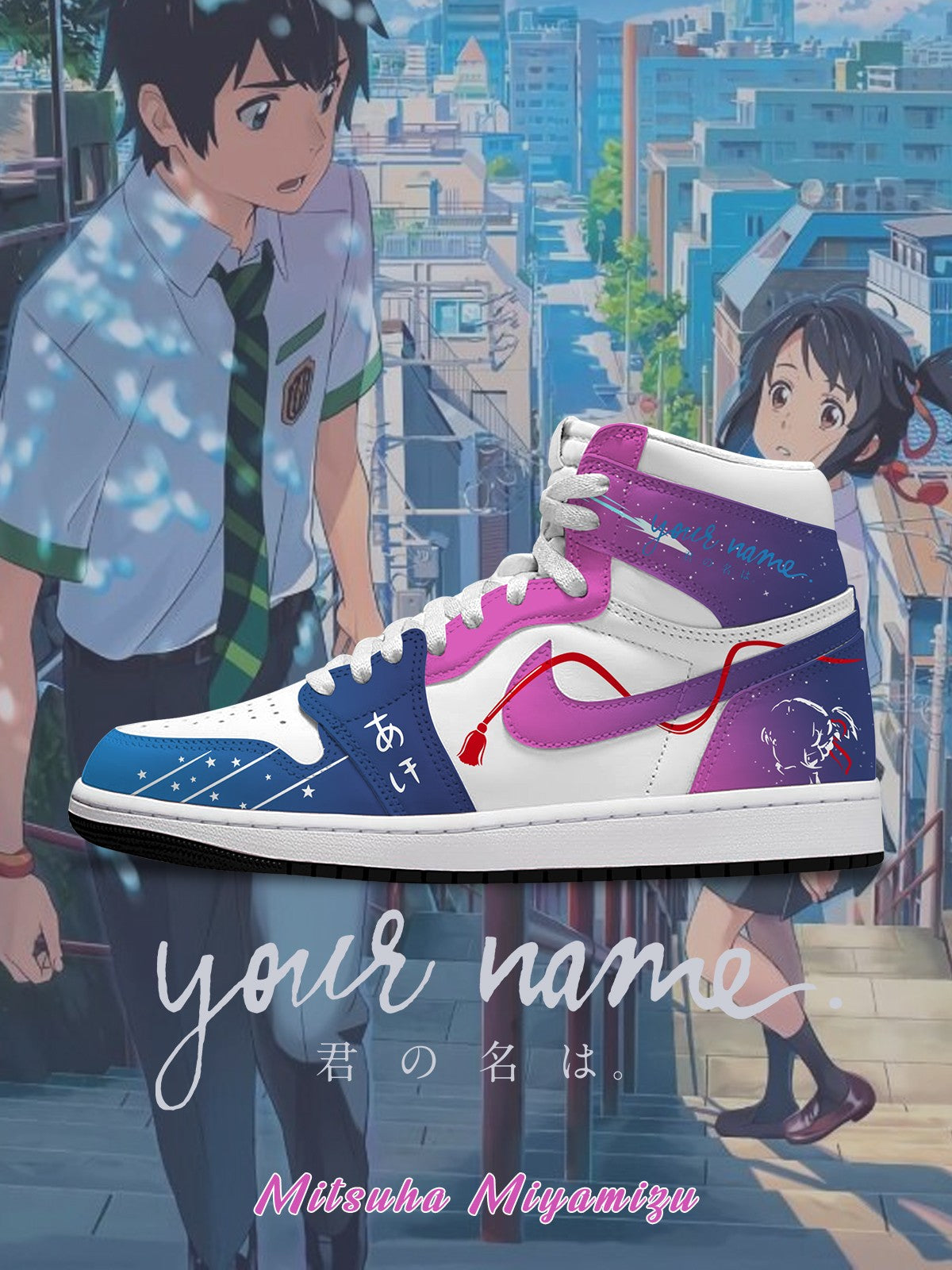 Mitsuha Miyamizu V.1 Custom High-Top Sneakers