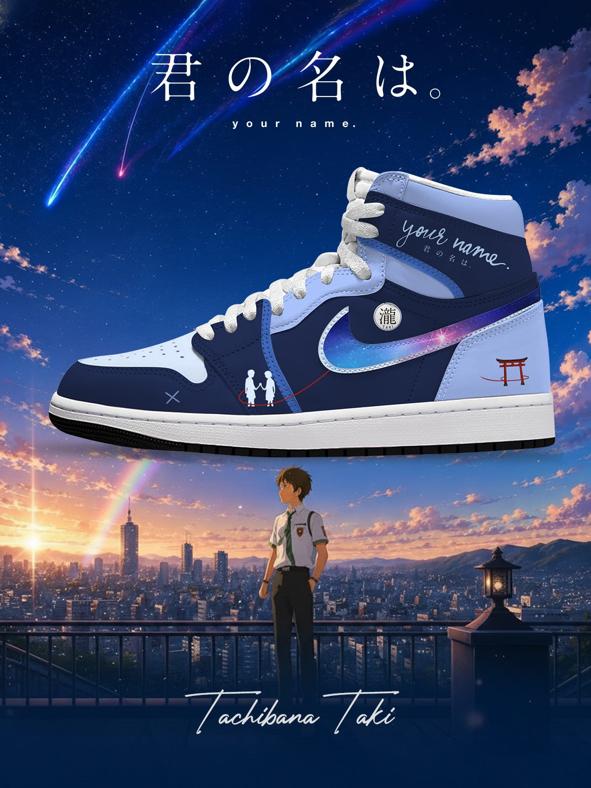 Taki Tachibana V.2 Custom High-Top Sneakers