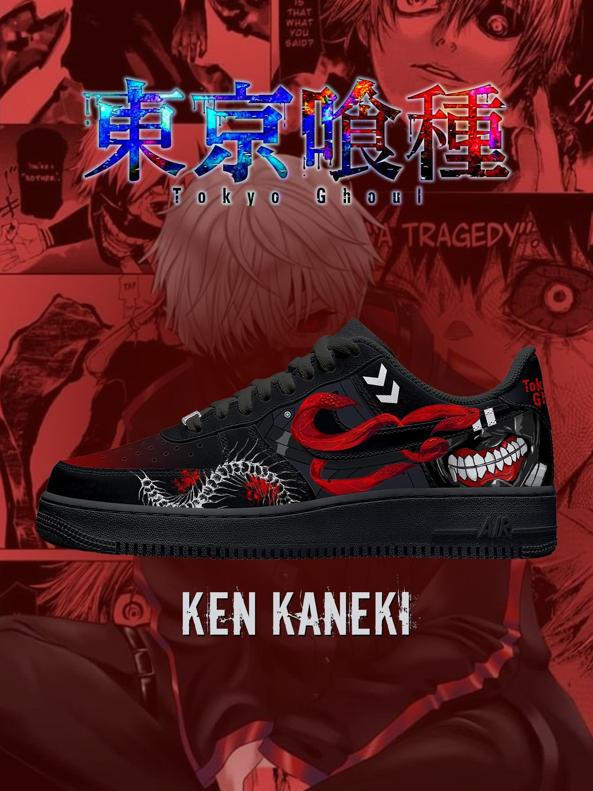 Ken Kaneki V.2 Custom Air-Style Sneakers