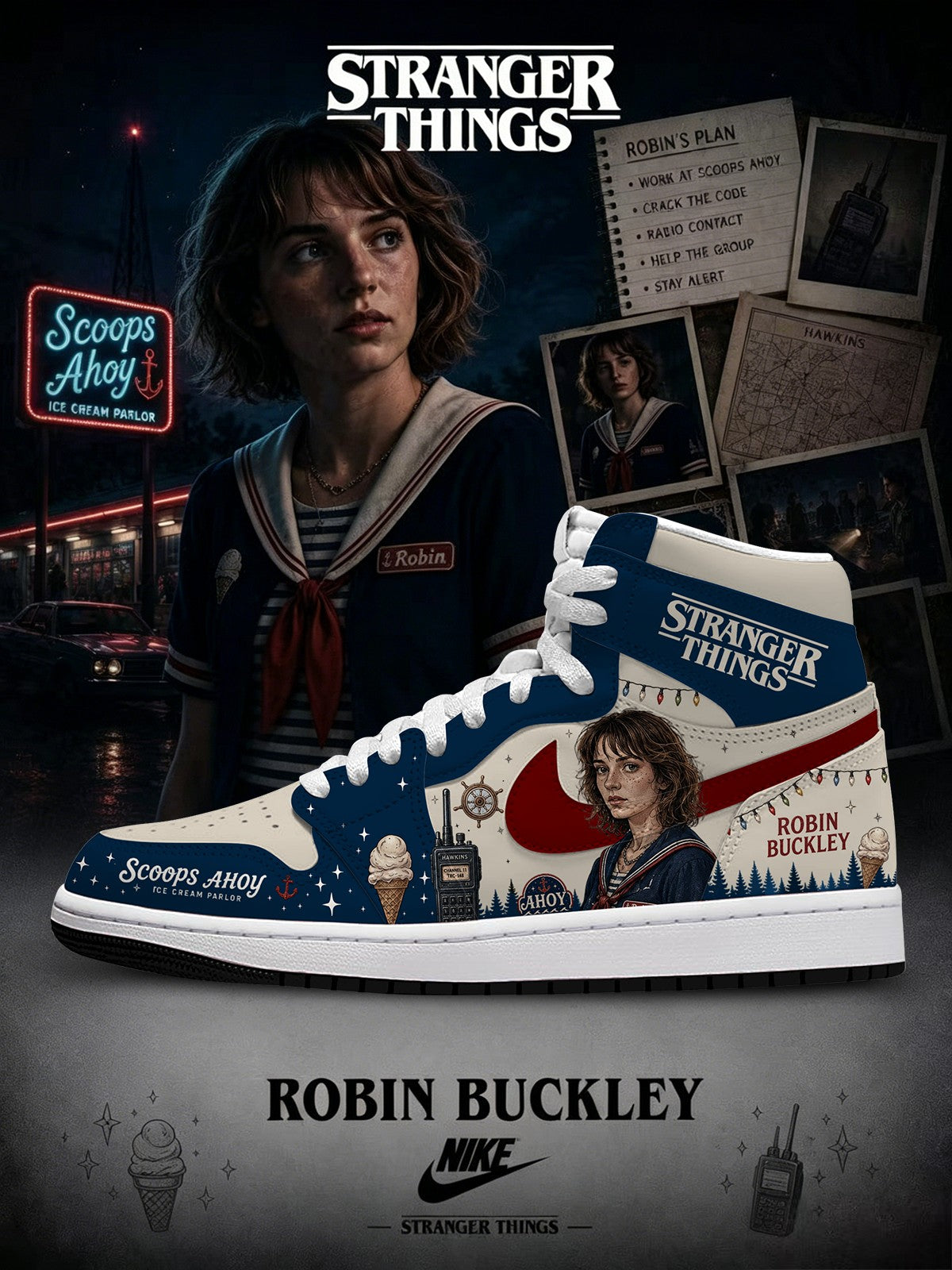 Robin Buckley V.1 Custom High-Top Sneakers