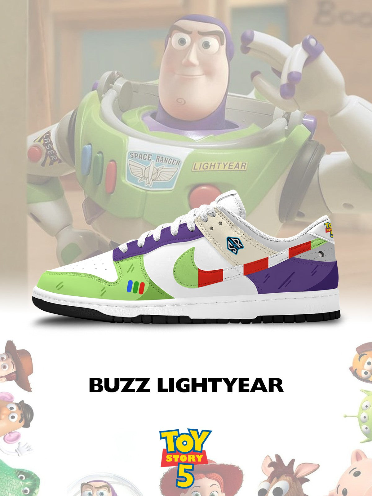 Buzz Lightyear V.1 Custom SB-Style Sneakers