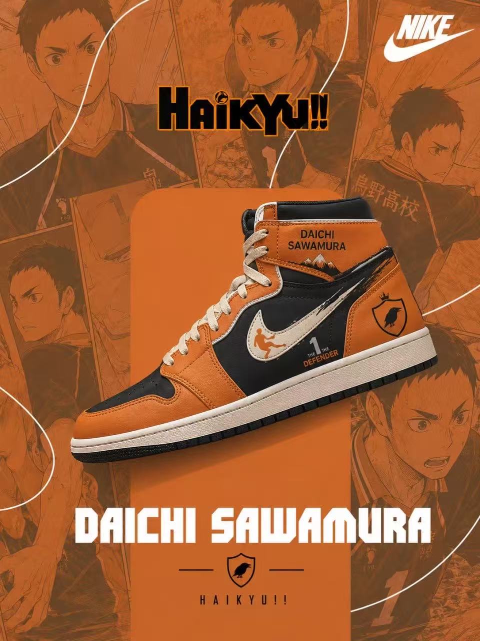 Daichi Sawamura V.3 Custom High-Top Sneakers