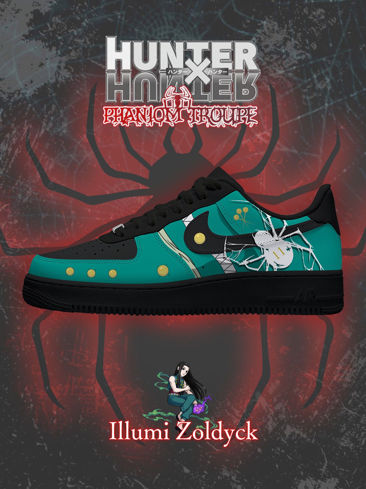 Illumi Zoldyck Custom Sneakers
