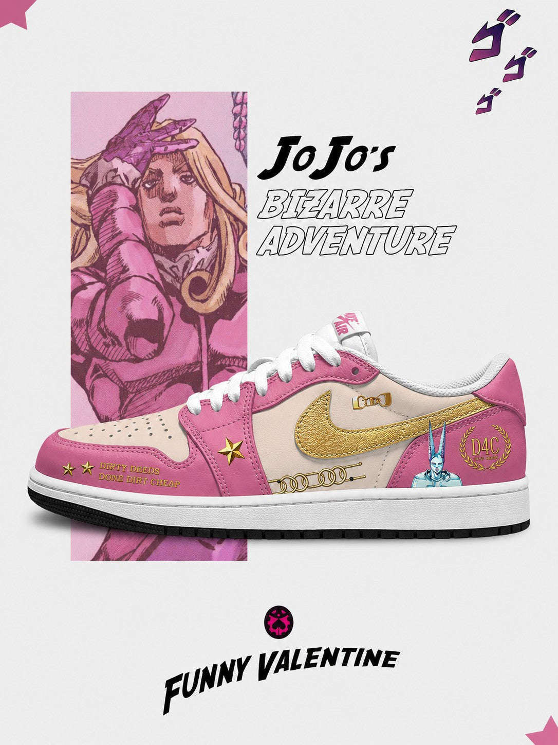 Funny Valentine V.1 Custom Low-Top Court Sneakers