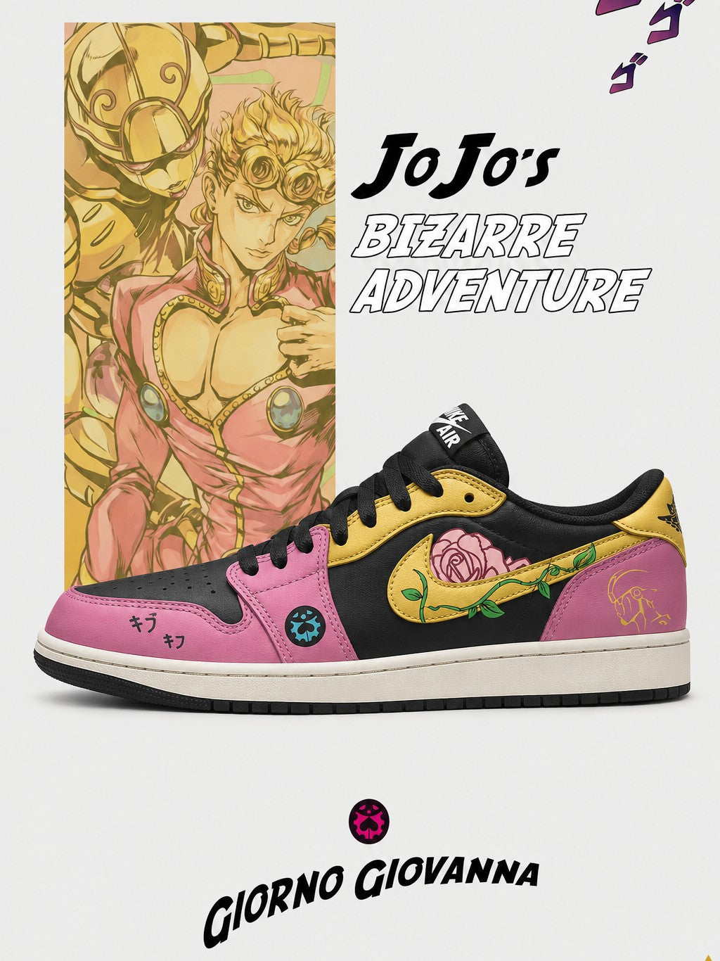 Giorno Giovanna V.1 Custom Low-Top Court Sneakers