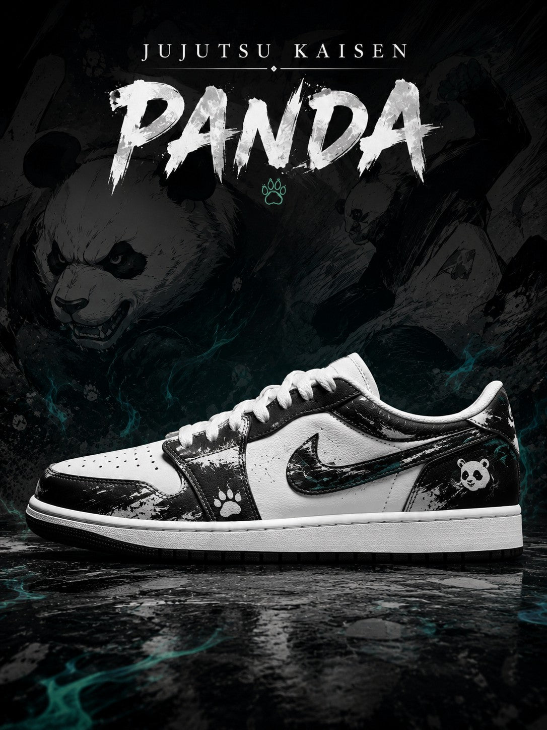 Panda V.1 Custom Low-Top Court Sneakers