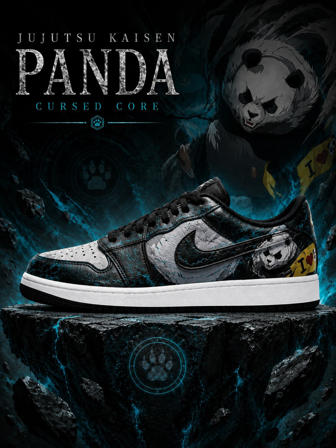 Panda V.2 Custom Low-Top Court Sneakers