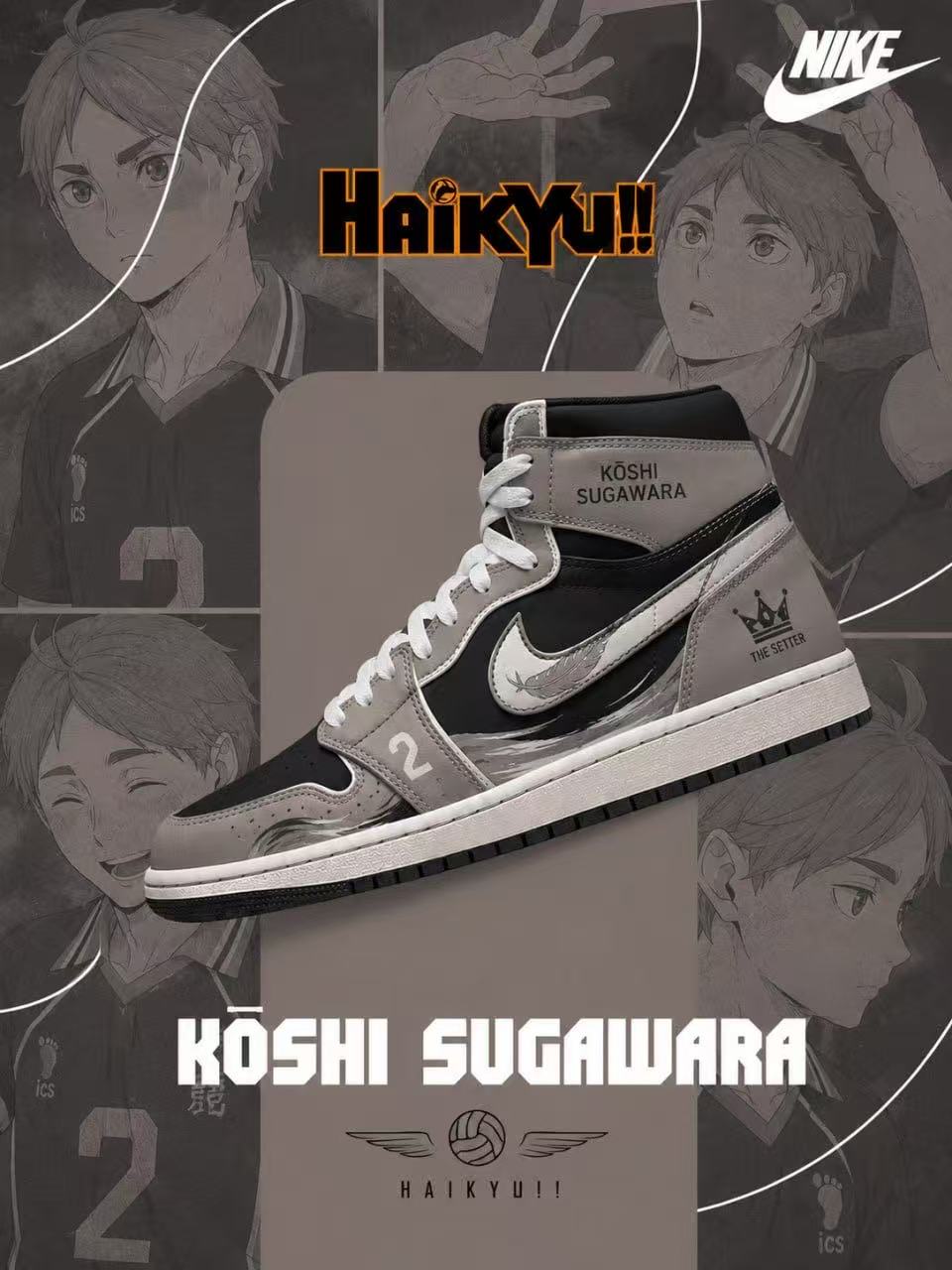 Koshi Sugawara V.4 Custom High-Top Sneakers