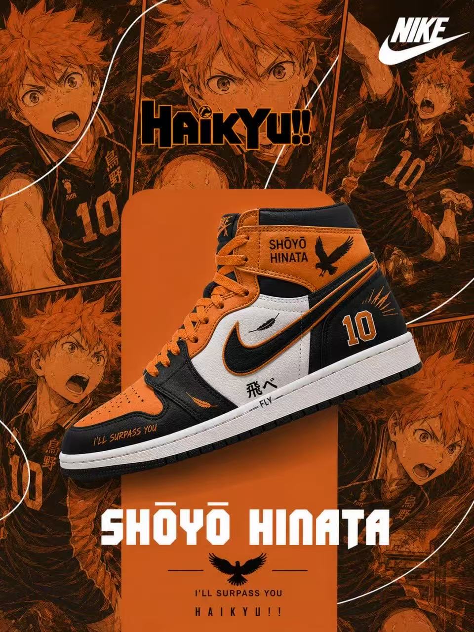 Shoyo Hinata V.4 Custom High-Top Sneakers