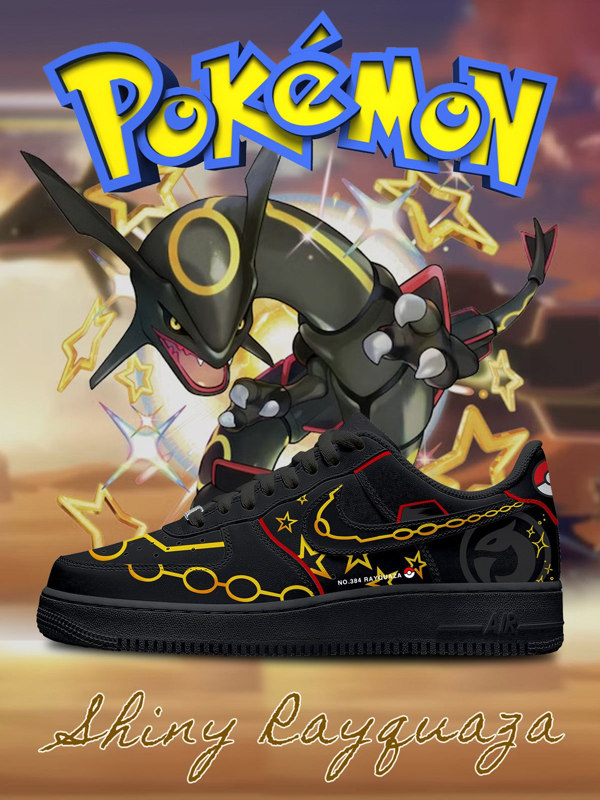 Shiny Rayquaza V.2 Custom Air-Style Sneakers