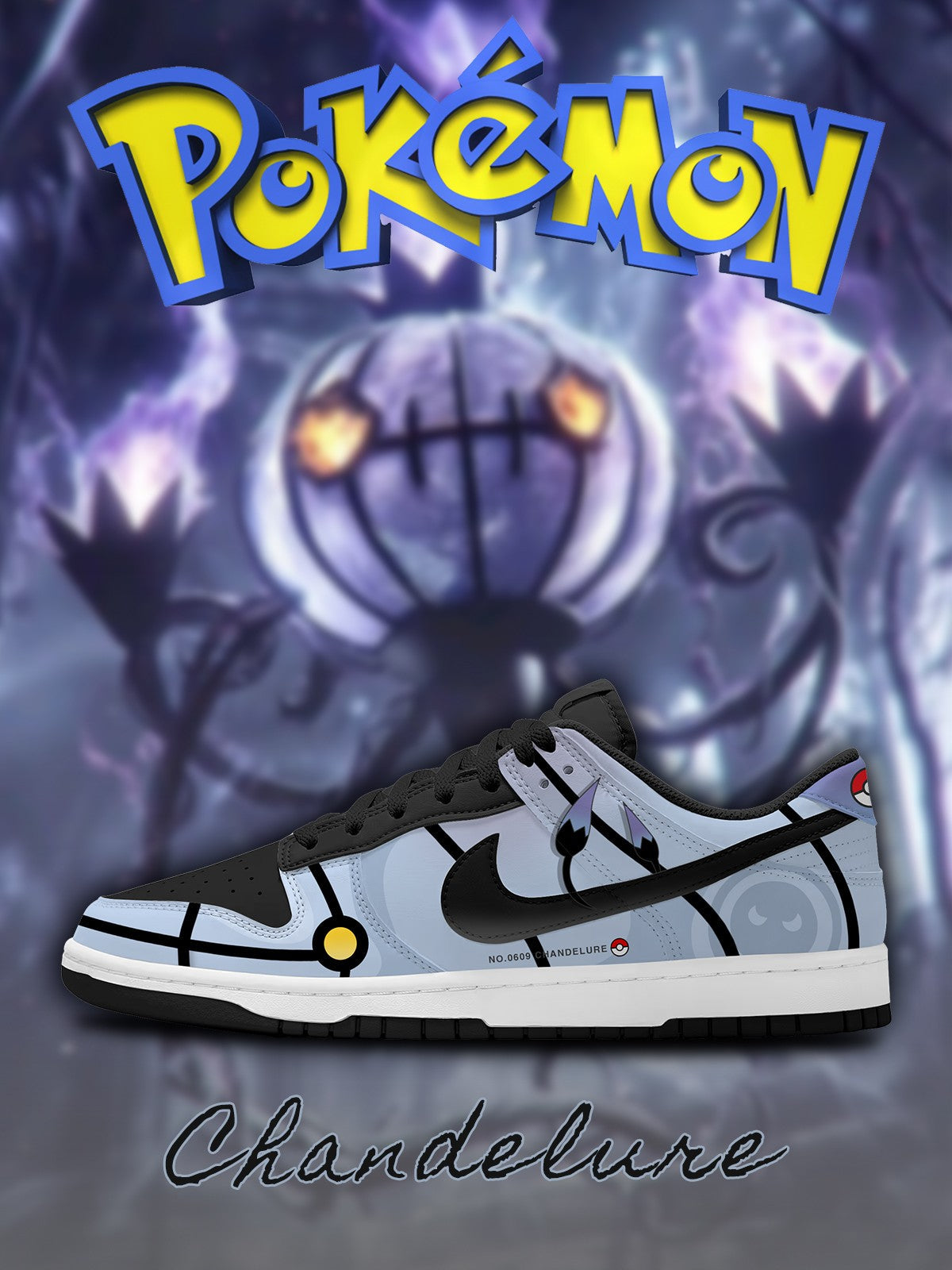Chandelure V.1 Custom SB-Style Sneakers