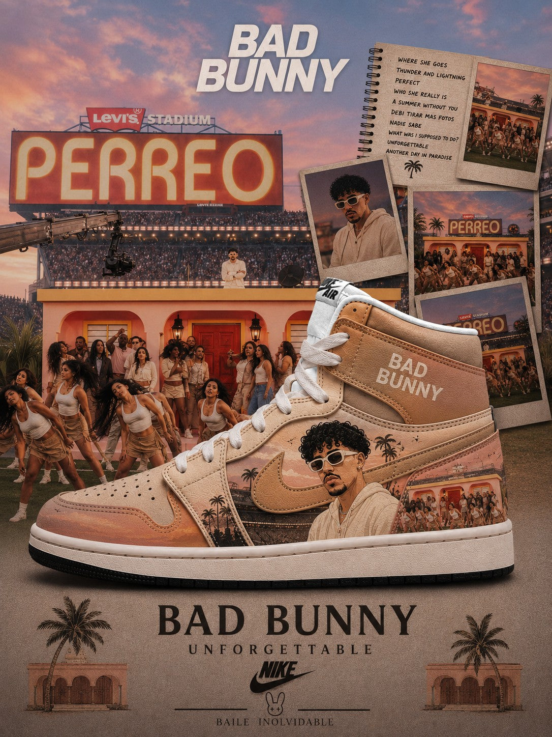 Bad Bunny V.3 Custom High-Top Sneakers