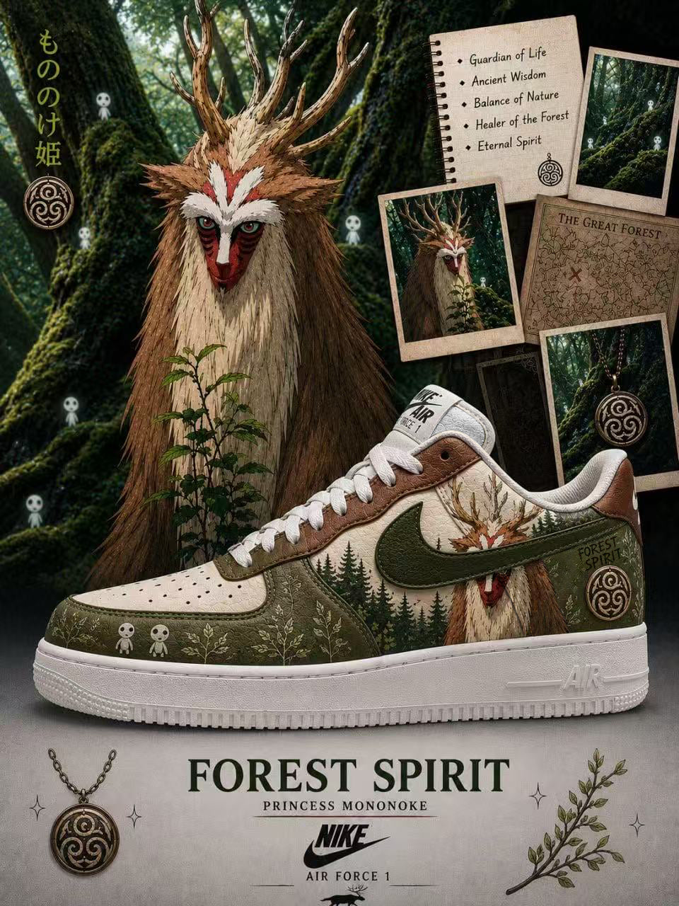 Forest Spirit V.1 Custom Air-Style Sneakers