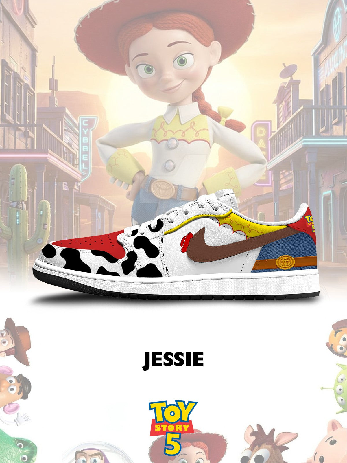 Jessie V.1 Custom Low-Top Court Sneakers