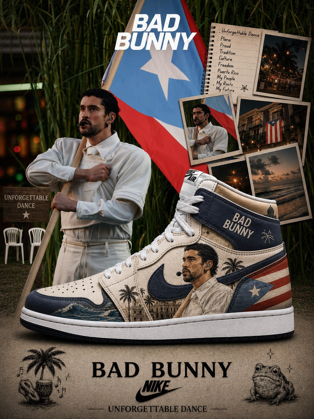 Bad Bunny V.4 Custom High-Top Sneakers