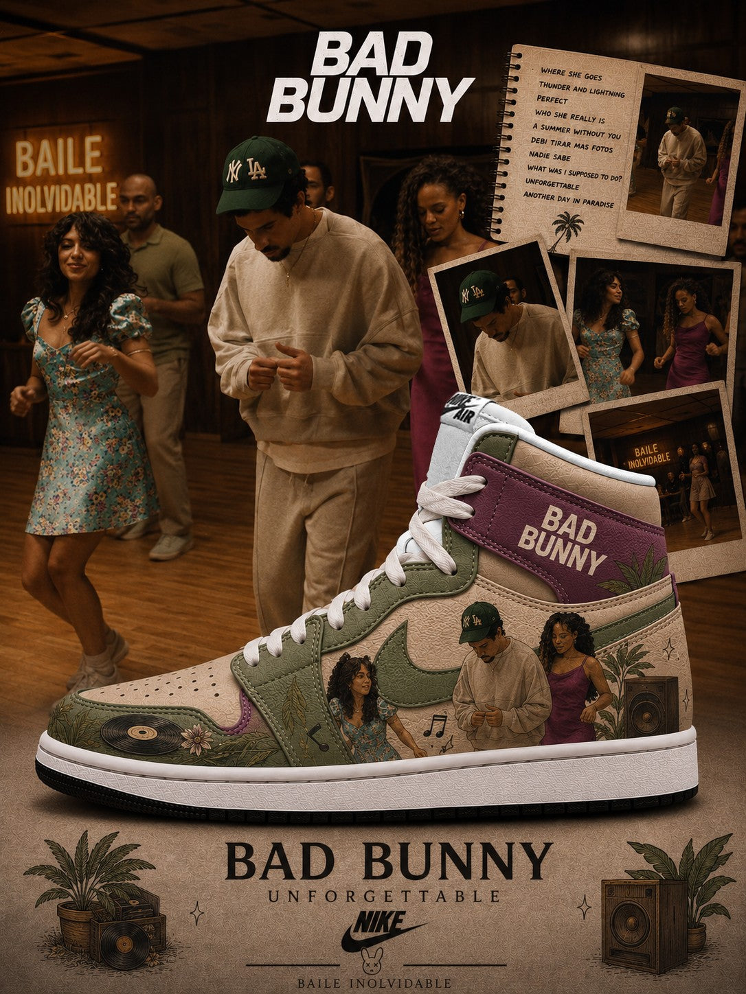 Bad Bunny V.5 Custom High-Top Sneakers