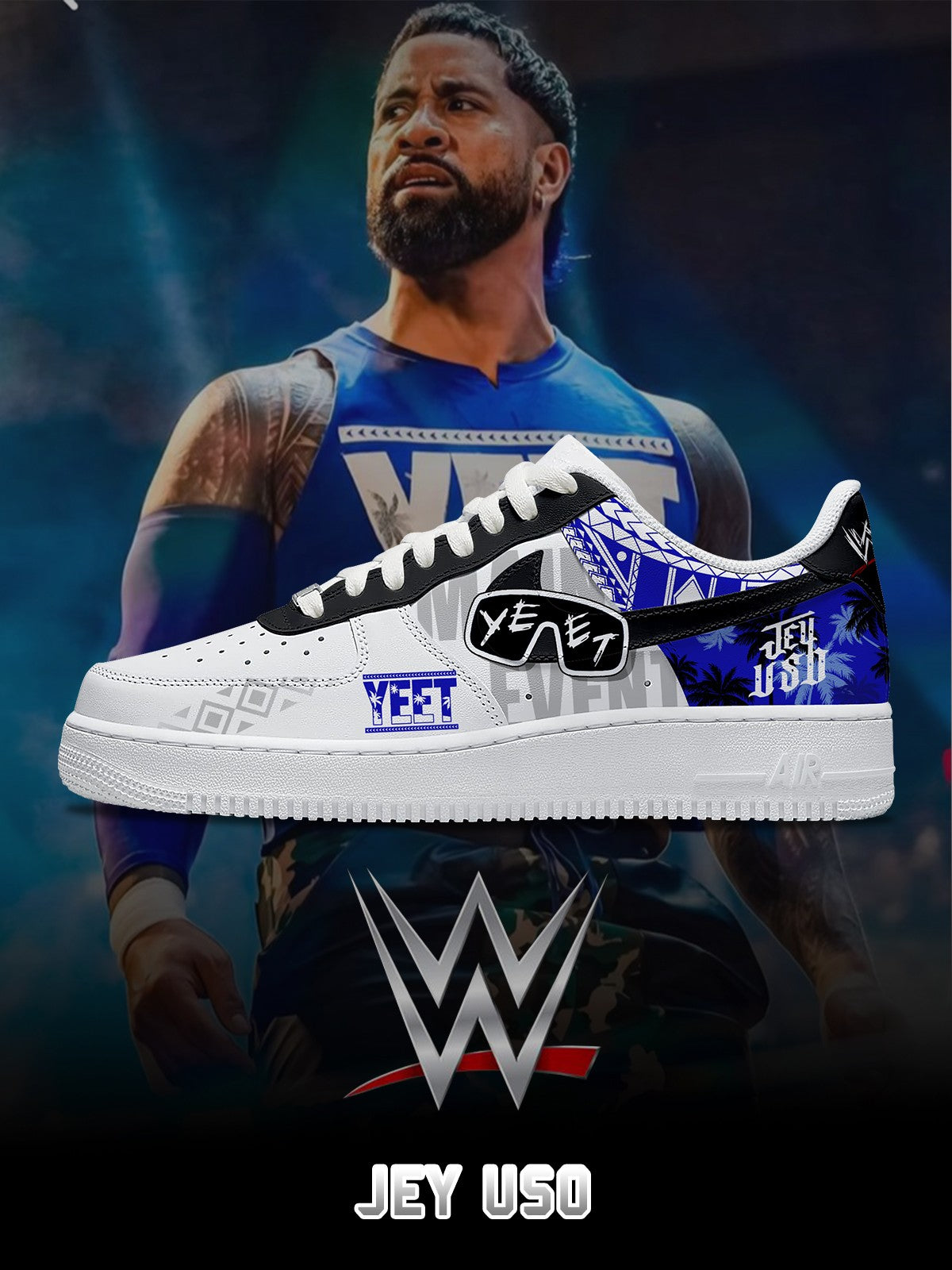 Jey Uso V.1 Custom Air-Style Sneakers