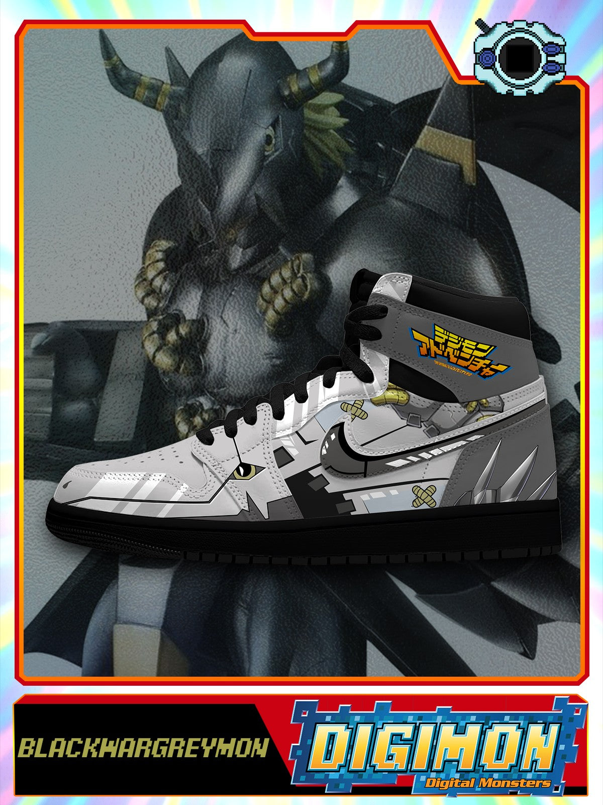 BlackWarGreymon V.1 Custom High-Top Sneakers