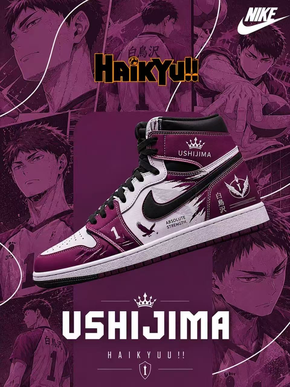 Wakatoshi Ushijima V.4 Custom High-Top Sneakers