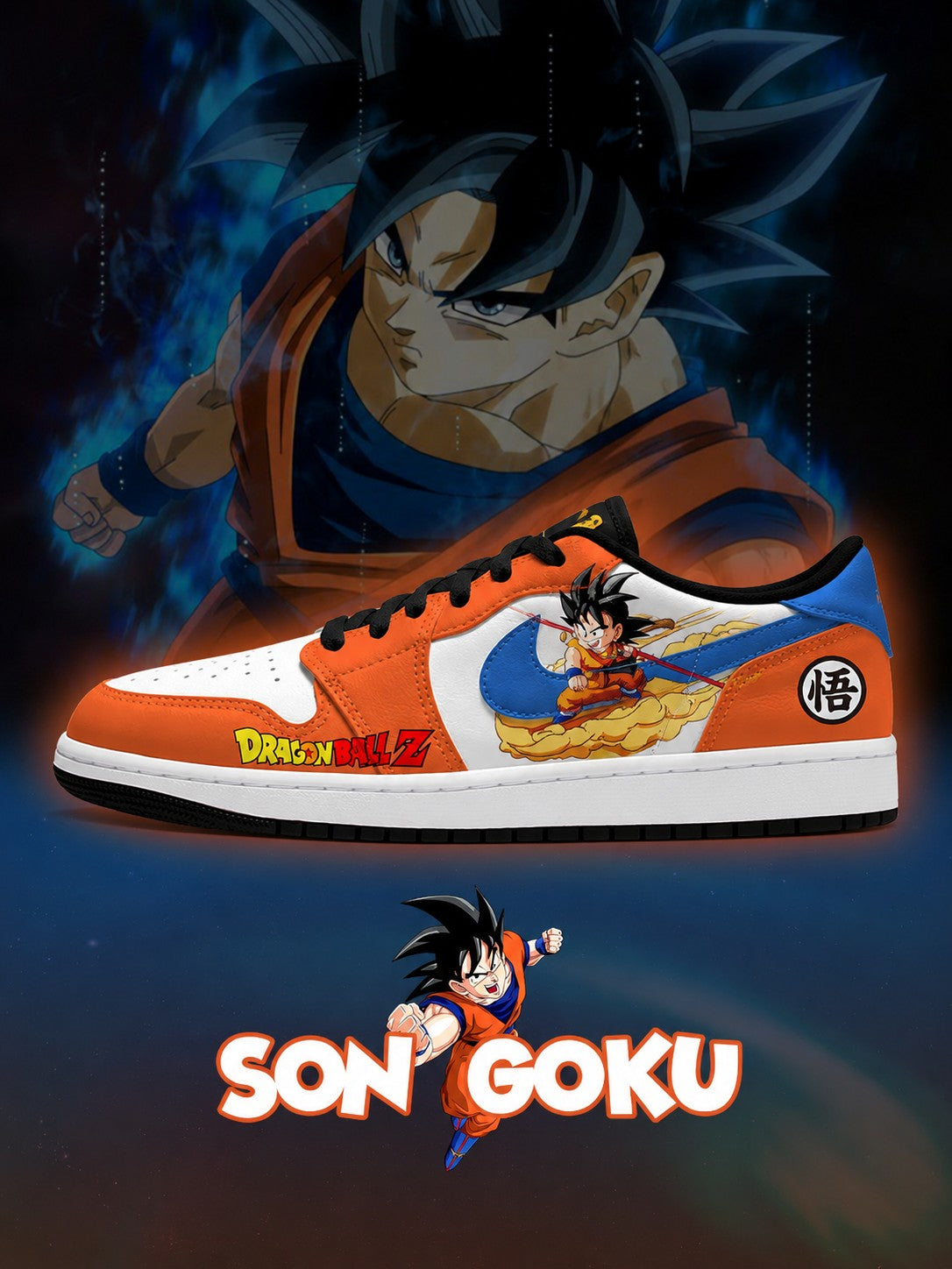Son Goku V.1 Custom Low-Top Court Sneakers