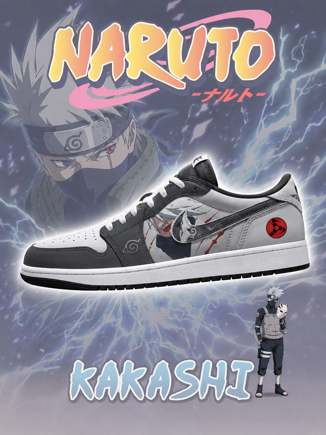 Kakashi V.3 Custom Low-Top Court Sneakers