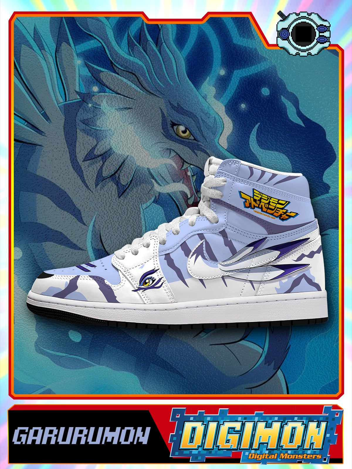 Garurumon V.1 Custom High-Top Sneakers