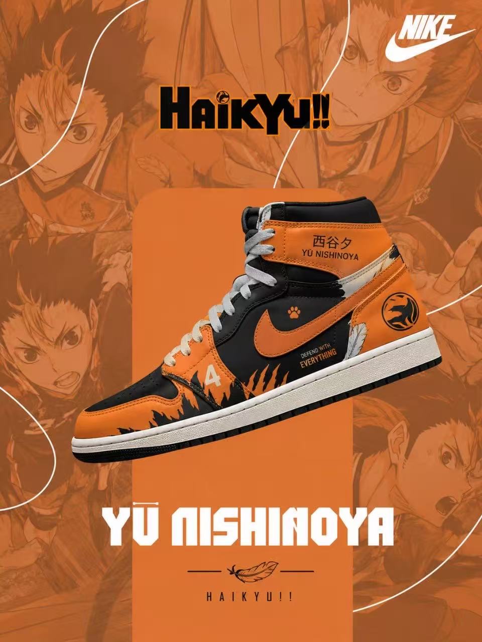 Yuu Nishinoya V.3 Custom High-Top Sneakers