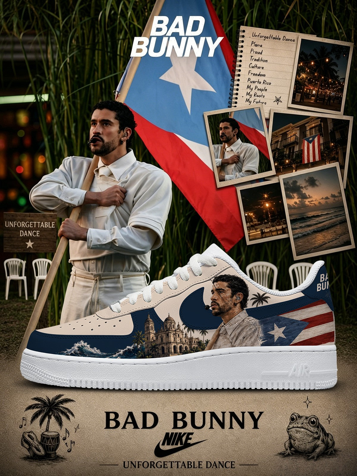 Bad Bunny V.4 Custom Air-Style Sneakers