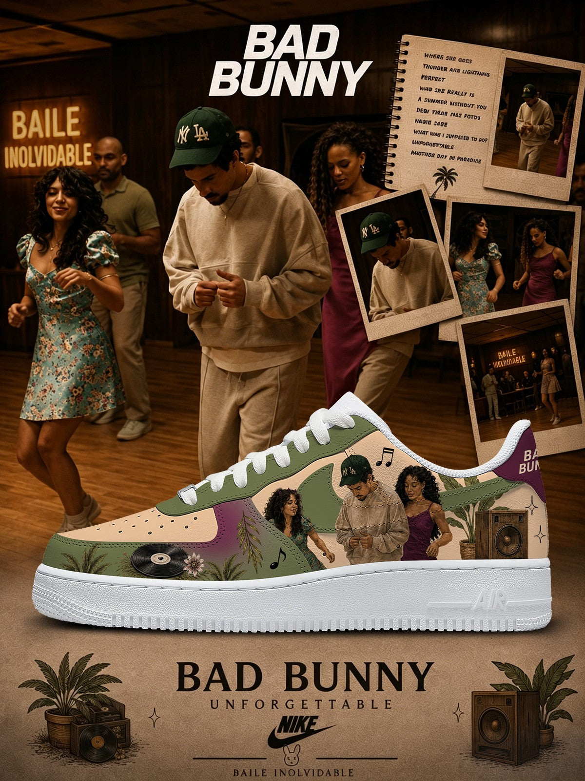 Bad Bunny V.5 Custom Air-Style Sneakers