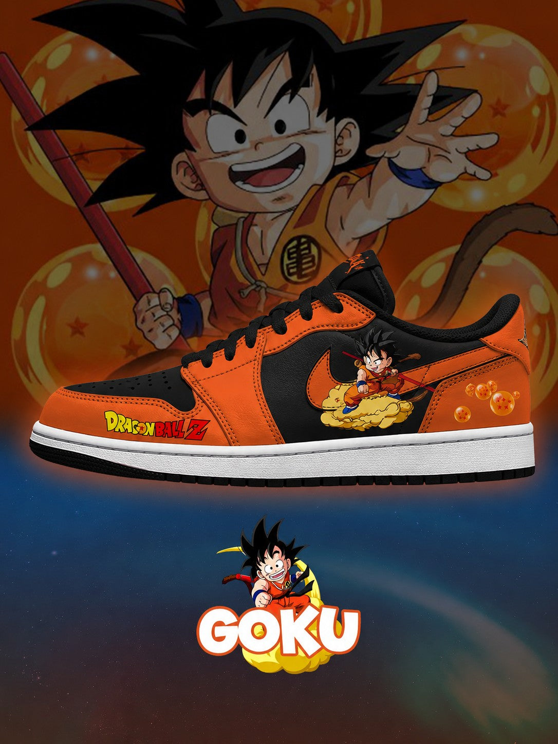 Son Goku V.5 Custom Low-Top Court Sneakers