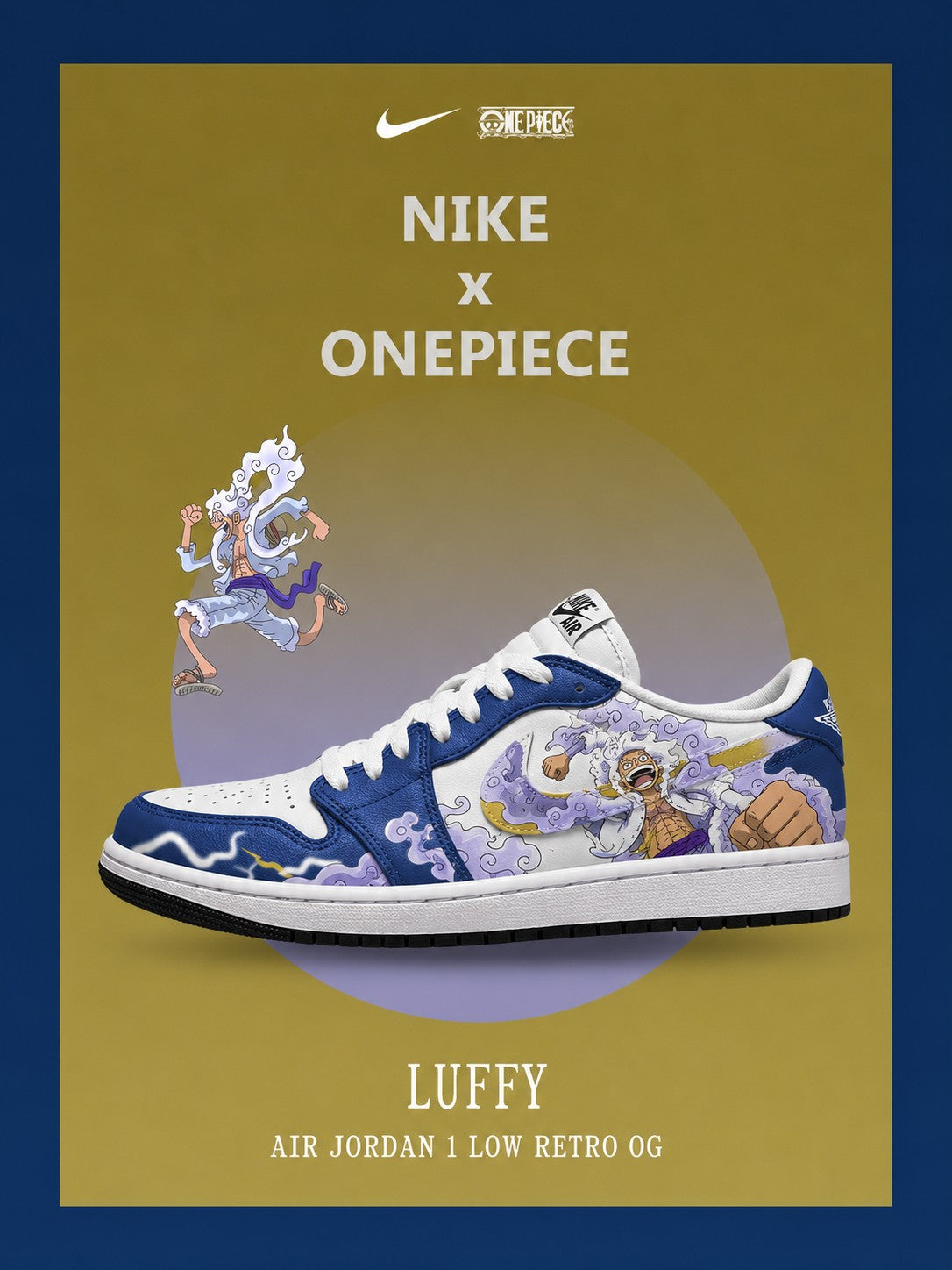 Monkey D. Luffy V.9 Custom Low-Top Court Sneakers