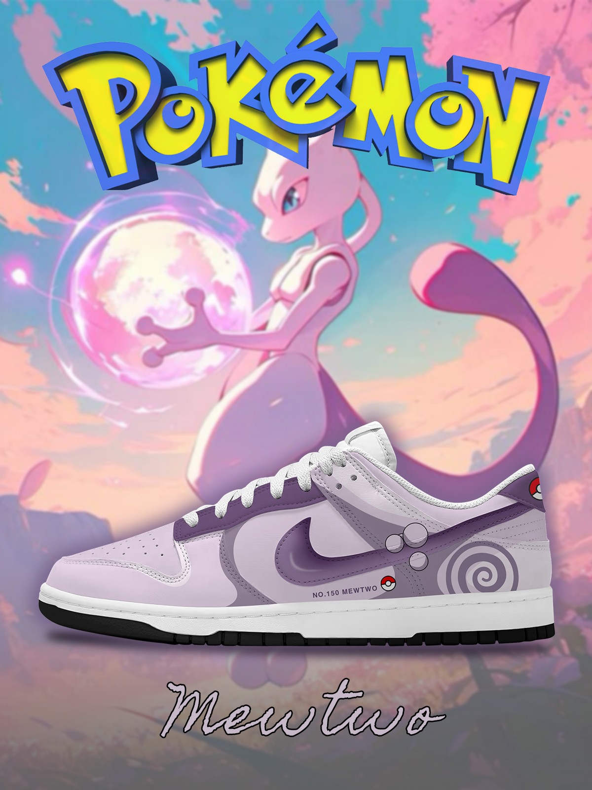 Mewtwo V.3 Custom SB-Style Sneakers
