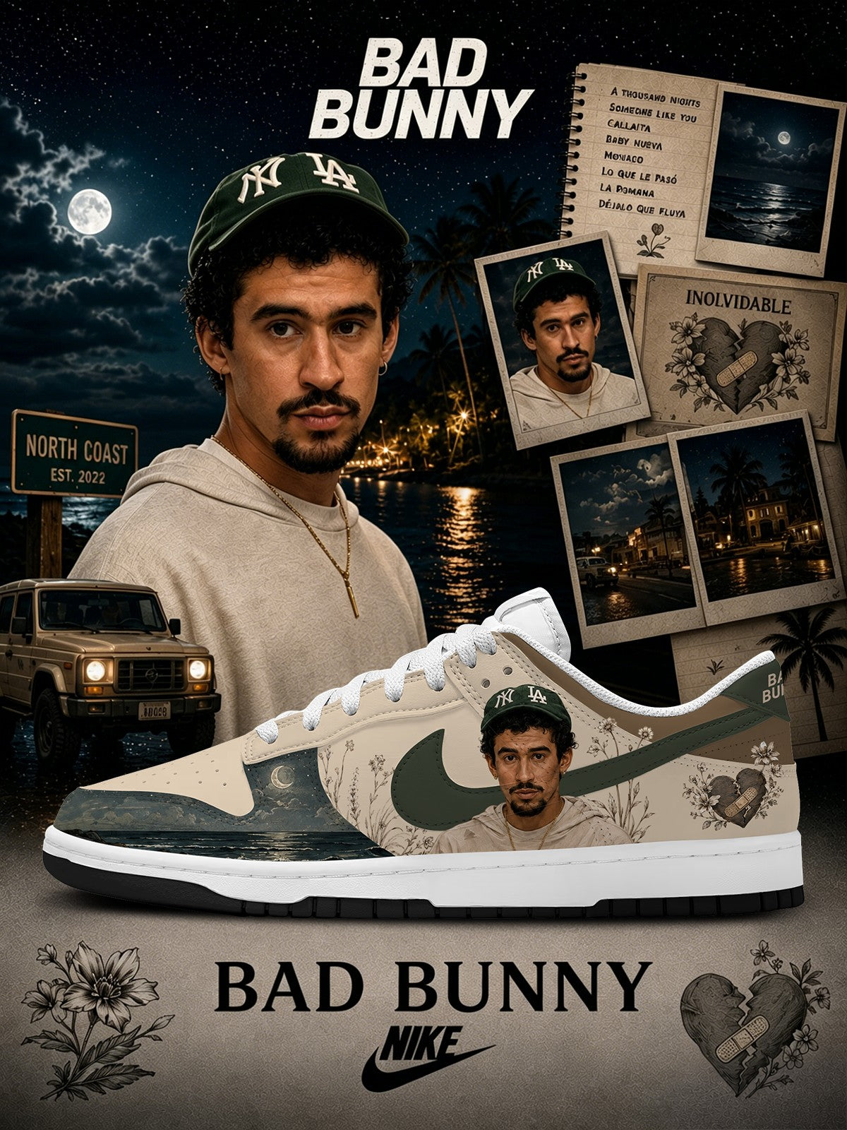 Bad Bunny V.1 Custom SB-Style Sneakers