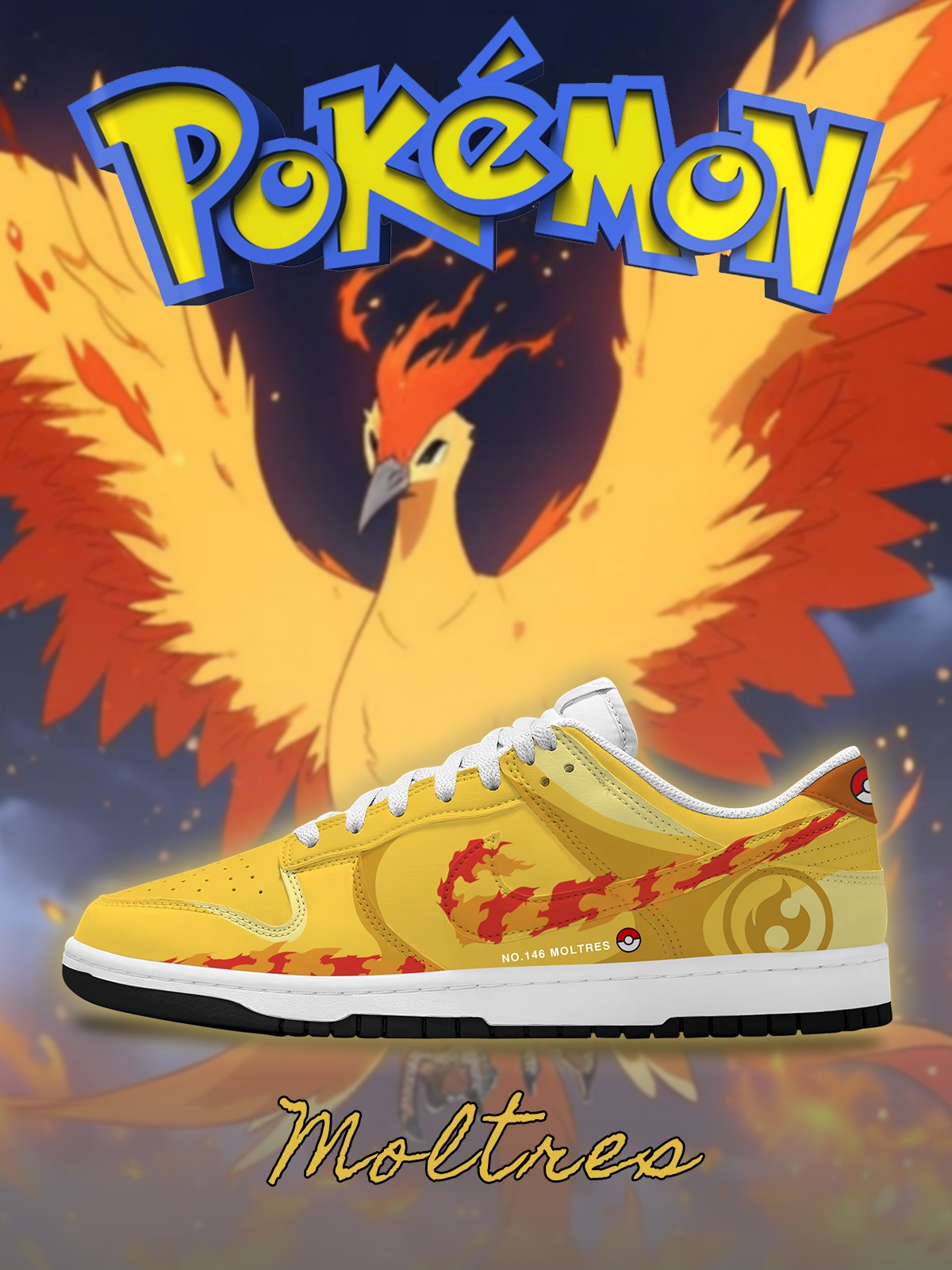 Moltres V.1 Custom SB-Style Sneakers