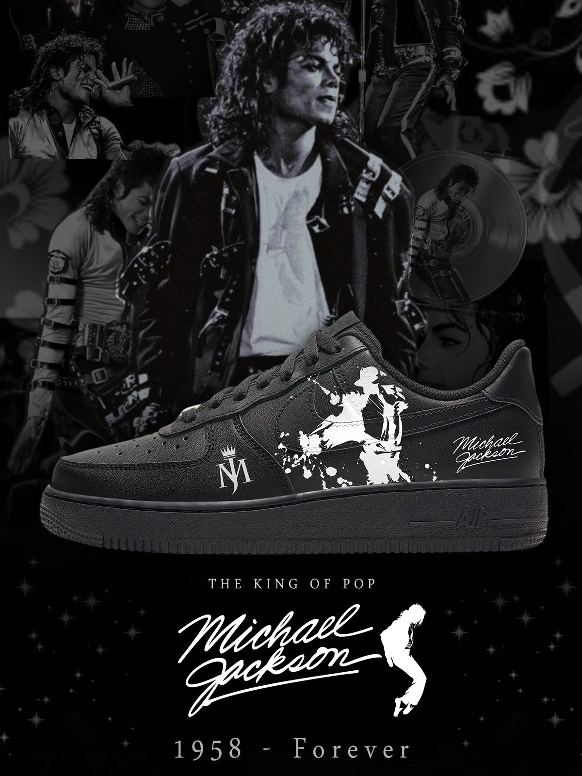King of Pop V.3 Custom Air-Style Sneakers