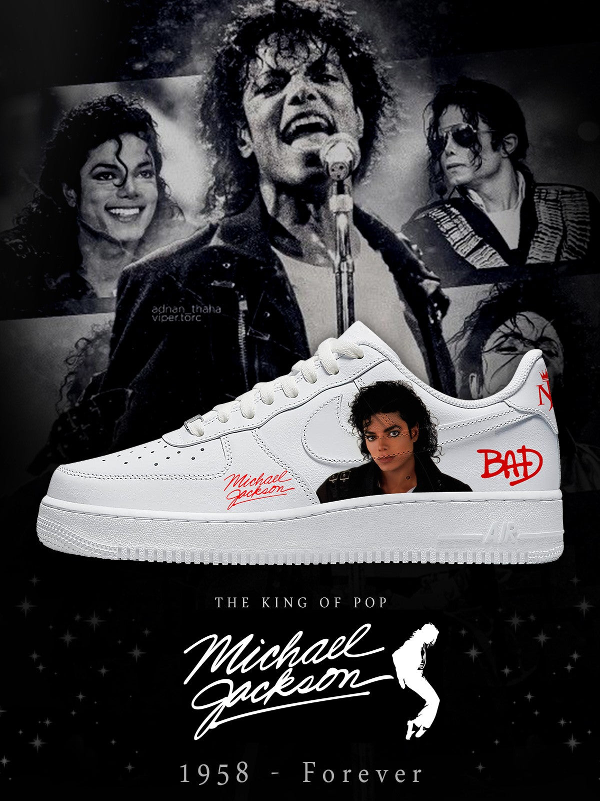 King of Pop V.4 Custom Air-Style Sneakers
