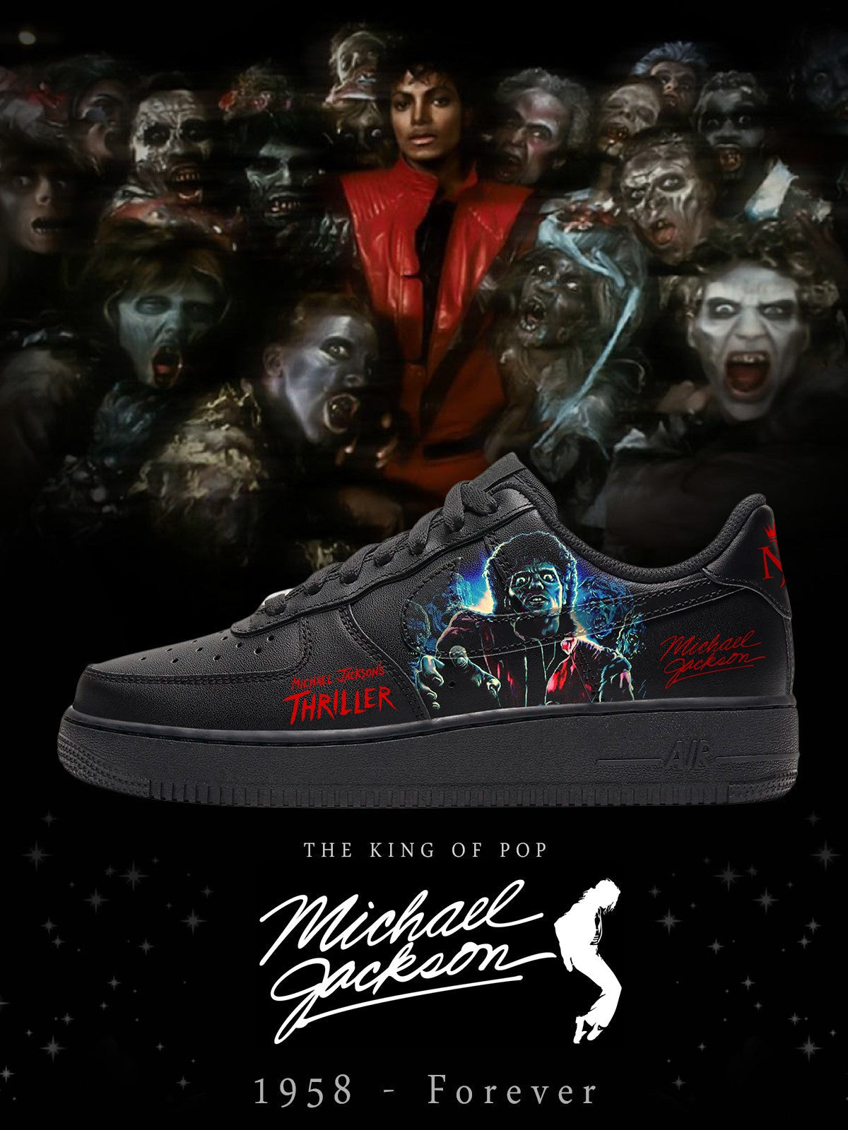 King of Pop V.5 Custom Air-Style Sneakers