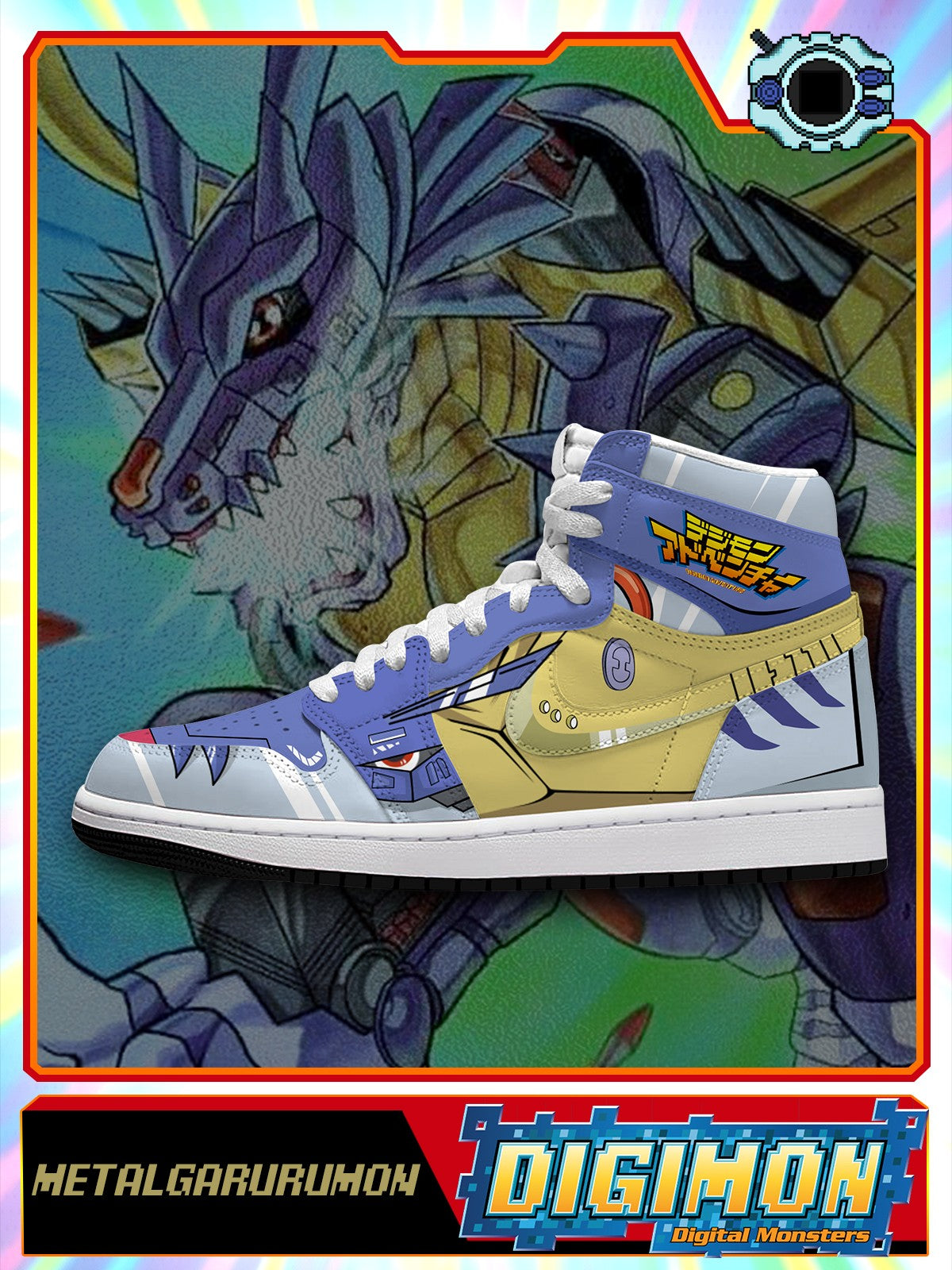 MetalGarurumon V.1 Custom High-Top Sneakers