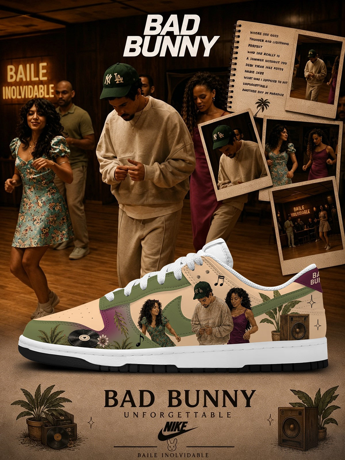 Bad Bunny V.5 Custom SB-Style Sneakers