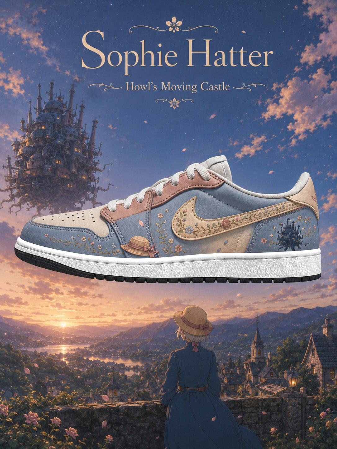 Sophie Hatter V.1 Custom Low-Top Court Sneakers
