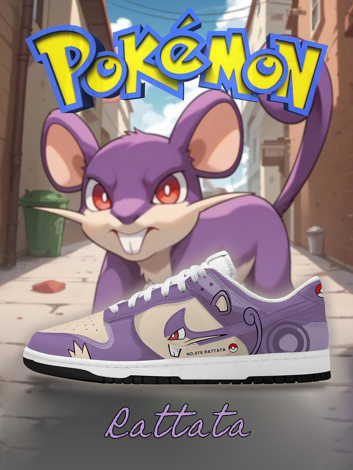 Rattata V.1 Custom SB-Style Sneakers