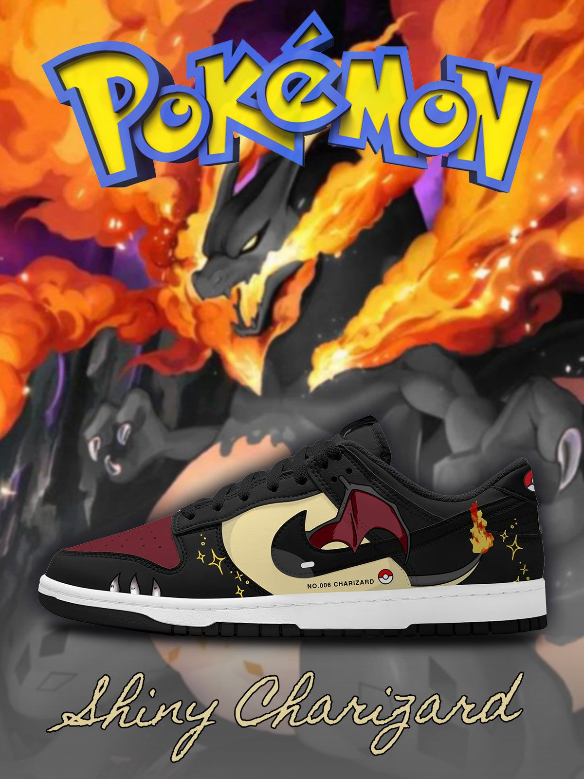Shiny Charizard V.1 Custom SB-Style Sneakers