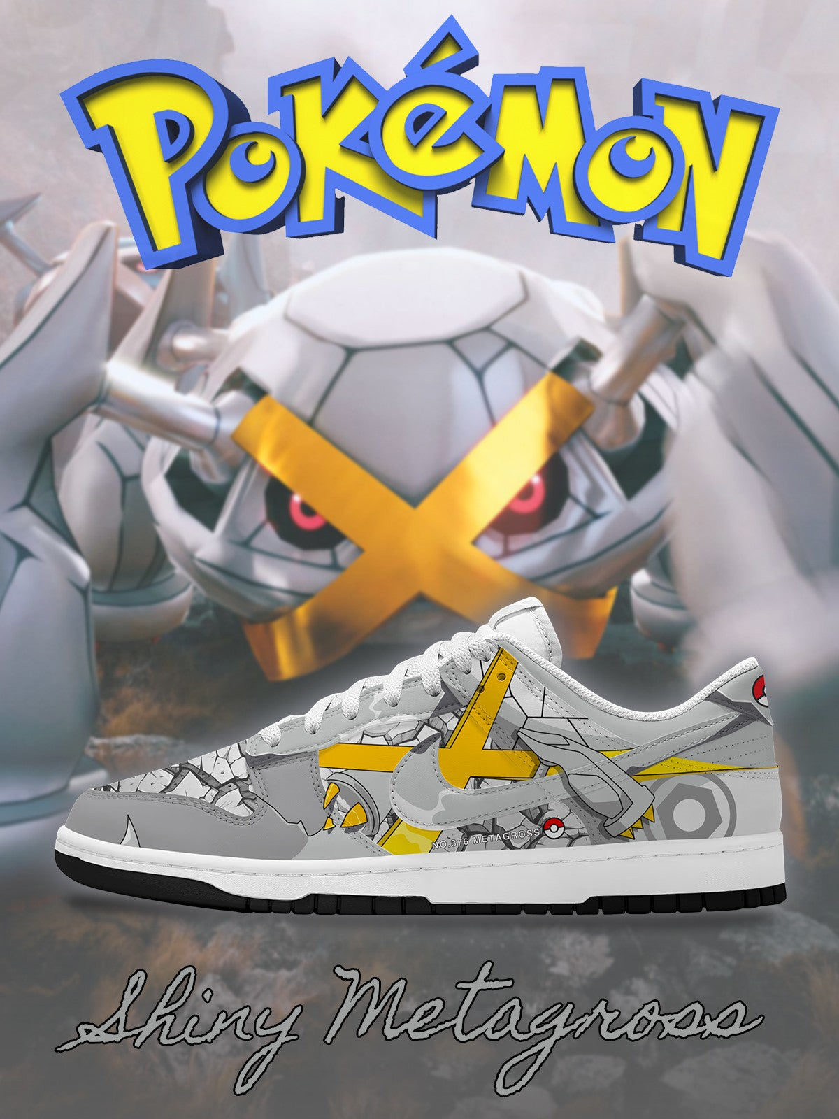 Shiny Metagross V.1 Custom SB-Style Sneakers