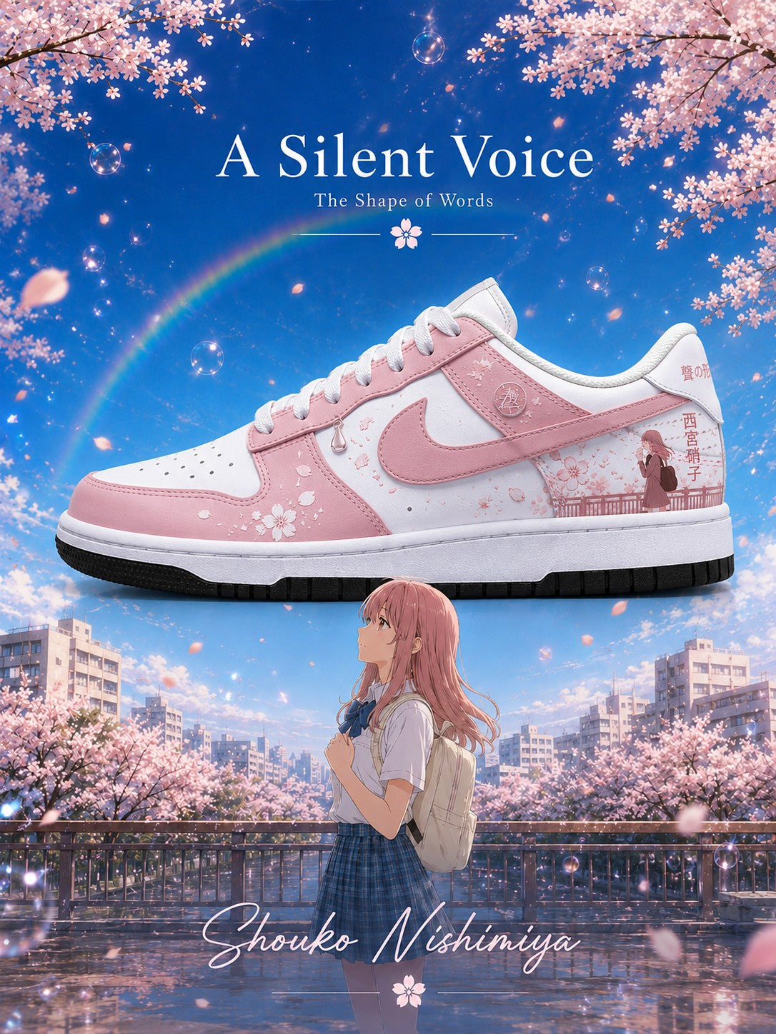 Shouko Nishimiya V.1 Custom SB-Style Sneakers